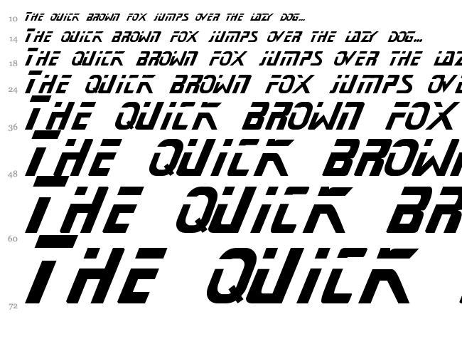 Starnext font waterfall